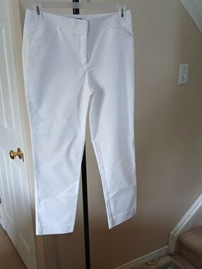 Rafaella White Cropped Dress Pants Classic